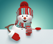 , 3  ,  , snowman, 3d, cute, merry, christmas, new, year, decoration, , , , 