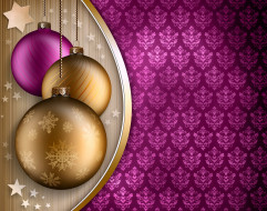 ,   ,  , , , , , , golden, purple, decoration, balls, christmas, new, year
