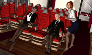stewardesses     5000x3000 stewardesses, 3 ,  , fantasy, , , , 