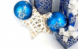     2880x1800 , , , , new, year, , blue, gift, balls, decoration, , , christmas
