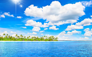 , , paradise, , , sunshine, ocean, tropical, sea, island, palms, vacation, summer, 