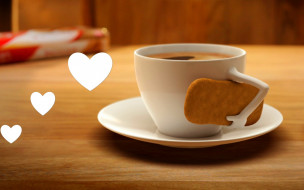      1920x1200 , ,   , cup, love, coffee, biscuits, heart, , , , 