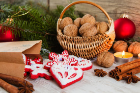      2400x1600 , , biscuits, merry, christmas, happy, new, year, candles, cookie, winter, holiday, , , , , , 