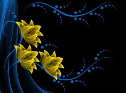      6000x4440  , , , background, vector, flowers, neon