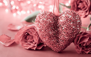      2880x1800 ,   ,  ,  , valentine's, day, romantic, heart, love, rose, pink, , 