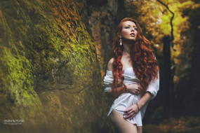      2048x1366 , -unsort ,   , nature, ines, kulenovic, woman, forest, rock, redheads