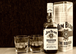 Jim Beam обои для рабочего стола 1920x1367 jim beam, бренды, лед, виски, бокалы, бутылка
