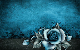      2880x1800 , , , , , blue, , texture, floral, , wallpaper, paper, rose, grunge, vintage