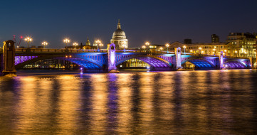 Southwark bridge and St Paul`s Cathedral.     2048x1080 southwark bridge and st paul`s cathedral, ,  , , , , , 