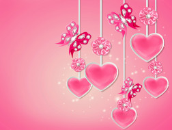      2250x1700 ,   ,  ,  , , , , , butterflies, diamonds, romantic, heart, love, pink, design, by, marika