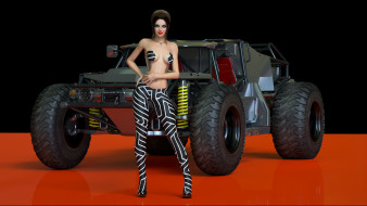 , 3d car&girl, , , , 