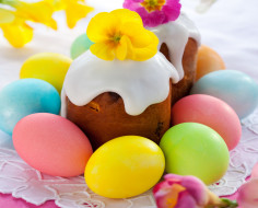      3600x2900 , , flowers, spring, , , , , blessed, decoration, holiday, eggs, cake, easter