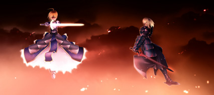      2420x1080 , fate, stay night, lily, , , , extra, saber, alter