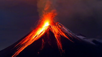      1920x1080 , , lava, , eruption, fantastic, volcano, , , sky, landsape, mountains