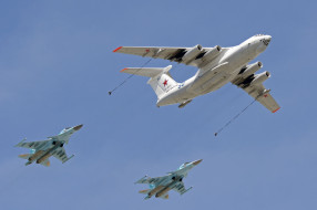 Airforce Il-78 and Su-34     2048x1362 airforce il-78 and su-34, ,  