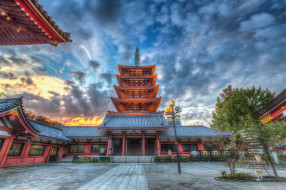 Sunset at Pagoda     2048x1365 sunset at pagoda, , -    , 