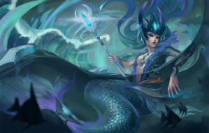      3100x1971  , league of legends, north, nami, , lol, , tidecaller, , 