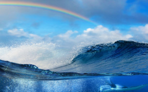 , , , , sky, ocean, , , splash, sea, blue, wave