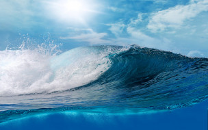 , , , ocean, wave, blue, sea, sky, splash, , 