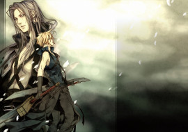 аниме, final fantasy, оружие, меч, воин, sephiroth, cloud