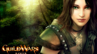 видео игры, guild wars, guild, wars, ranger, игра, девушка, зеленые, глаза, природа
