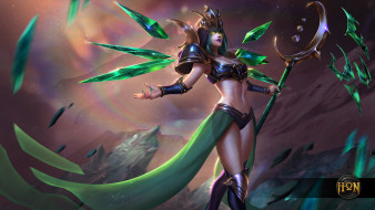      1920x1080  , heroes of newerth, , , empath, emerald, paragon, warden, heroes, of, newerth