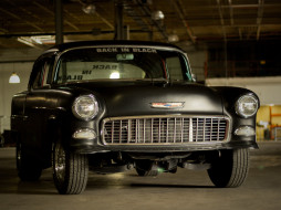      2048x1536 , chevrolet, hotrod, 1955, air, bel, chevy, coupe, black, in, back
