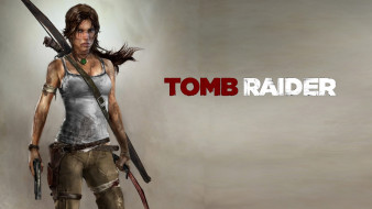 lara croft tomb raider,  the action adventure, видео игры, девушка, оружие, фон, взгляд