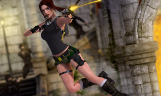 видео игры, lara croft tomb raider,  the action adventure, взгляд, фон, оружие, девушка