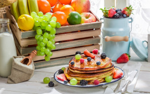      2880x1800 , ,  , breakfast, pancakes, , , , fruit, berries