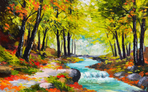      2880x1800 , , painting, landscape, oil, watercolor, , , 