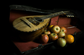Mandolin and Fruit     2048x1353 mandolin and fruit, , - , , , 