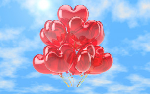      2880x1800 ,   ,  ,  , , sky, love, balloons, , heart, romance, happy, , 