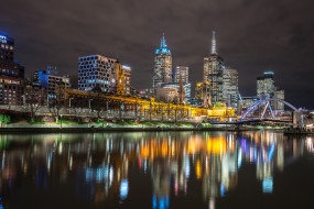 Melbourne обои для рабочего стола 2048x1367 melbourne, города, мельбурн , австралия, небоскребы, огни, ночь