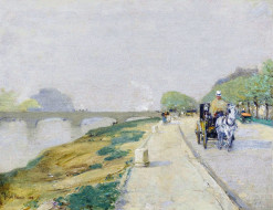 Banks Of The Seine     2880x2220 banks of the seine, , frederick childe hassam, , , , , 