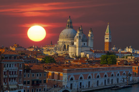 venice at sunset, города, венеция , италия, закат