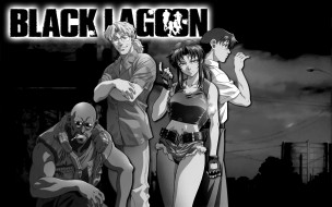 аниме, black lagoon, девушка, black, lagoon, мужчины
