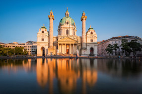 St. Charles`s Church in Vienna.     2048x1365 st,  charles`s church in vienna, , -  ,  ,  , 