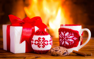      2880x1800 ,   , fire, xmas, christmas, , , , , decoration, cup