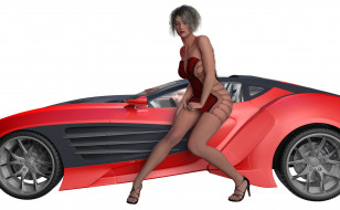      2000x1236 , 3d car&girl, , , , 